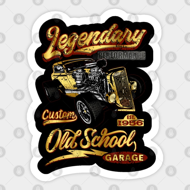 Golden Hot Rod Legendary Performance Sticker by RockabillyM